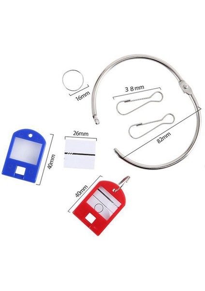 Taşınabilir Metal Halka Anahtar Düzenleyici 10 Yaylı Kanca ve Anahtar Etiketli (Yurt Dışından) fiyatları