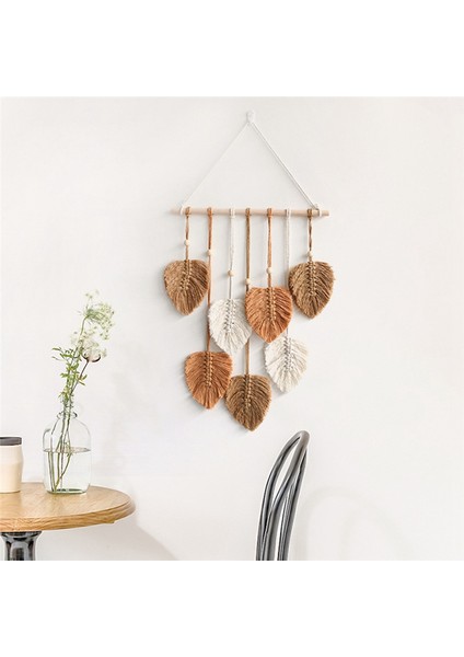Duvara Asılan Boho Oda Ev Dekoru Dokuma Estetik Duvar Gobleni Haki (Yurt Dışından)