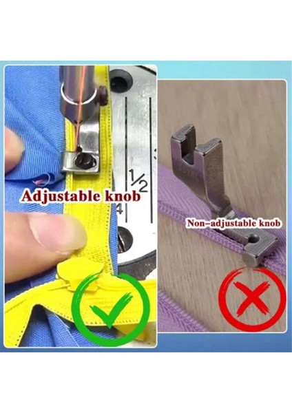 Tek Iğne Dikiş Makinesi Için Ayarlanabilir Tek Taraflı Fermuar Ayakları (Yurt Dışından) modelleri