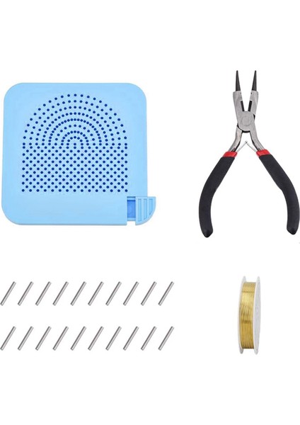 Mücevher Teli Şekillendirme Takımı Mücevher Boncuklama Bakır Tel Mavi (Yurt Dışından)
