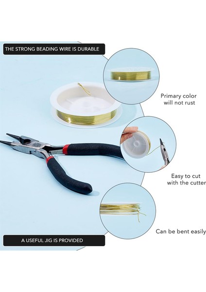 Mücevher Teli Şekillendirme Takımı Mücevher Boncuklama Bakır Tel Mavi (Yurt Dışından) fiyatları