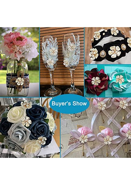 20 Adet Inci Yapay Elmas Süslemeli Çiçek Düz Sırtlı Düğmeler (Yurt Dışından) modelleri