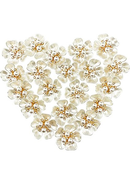 20 Adet Inci Yapay Elmas Süslemeli Çiçek Düz Sırtlı Düğmeler (Yurt Dışından) indirimleri
