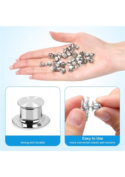 Broş Emaye Yakası Için 40 Adet Kilitli Pin Arkası Metal Pin Desteği (Yurt Dışından) fırsatları