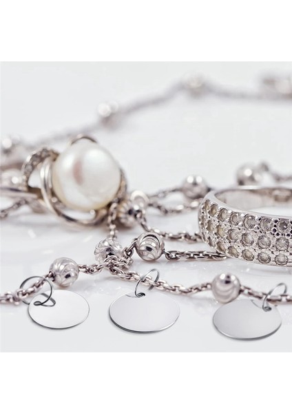 100 Paket Yuvarlak Damgalama Boşlukları Delikli Paslanmaz Çelik Boş Etiketler (Yurt Dışından) fiyatları