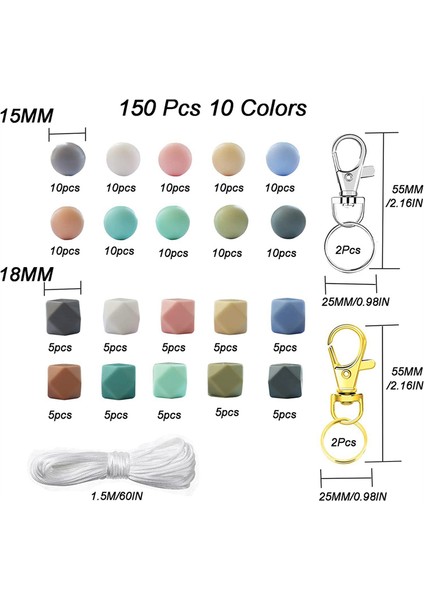 150 Adet Silikon Boncuk Toplu Yuvarlak Boncuk Takı Yapımı Için Büyük Boncuklar (Yurt Dışından) fiyatları