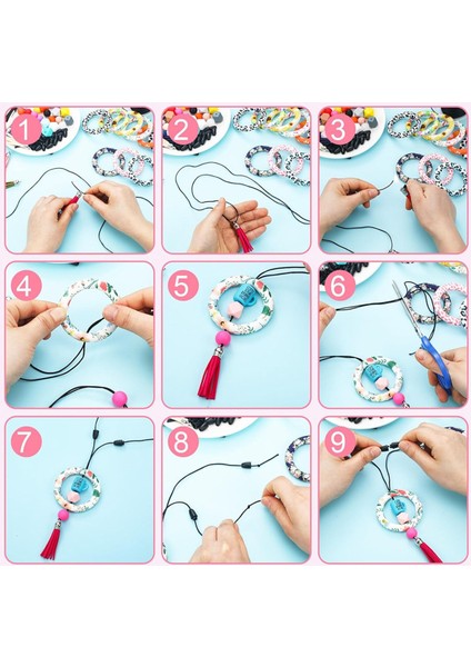 65MM Yuvarlak Silikon Boncuk Halkası ve Dıy Anahtarlık Için Anahtarlık Püskülü (Yurt Dışından) fırsatları