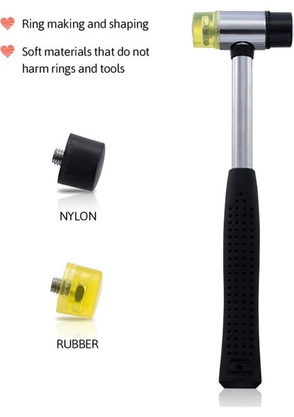 Yüzük Ölçer Çekiçlenebilir Yüzük Mandrel ve Mücevher Kauçuk Tokmağı (Yurt Dışından) fırsatları