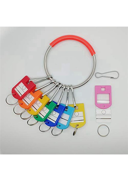 Taşınabilir Metal Halka Anahtar Düzenleyici 16 Yaylı Kanca ve Anahtar Etiketli (Yurt Dışından) fırsatları