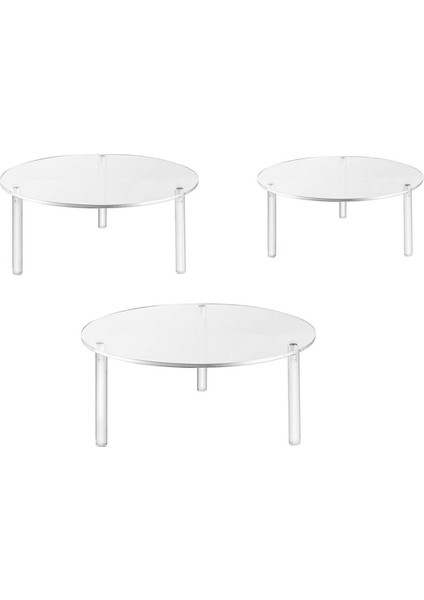 3 Paket Şeffaf Akrilik Kek Standları Kek Standı Kek Tutucu (Yurt Dışından)