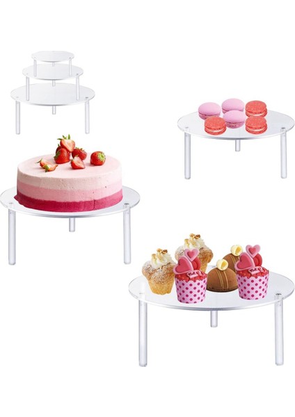 3 Paket Şeffaf Akrilik Kek Standları Kek Standı Kek Tutucu (Yurt Dışından) fiyatları