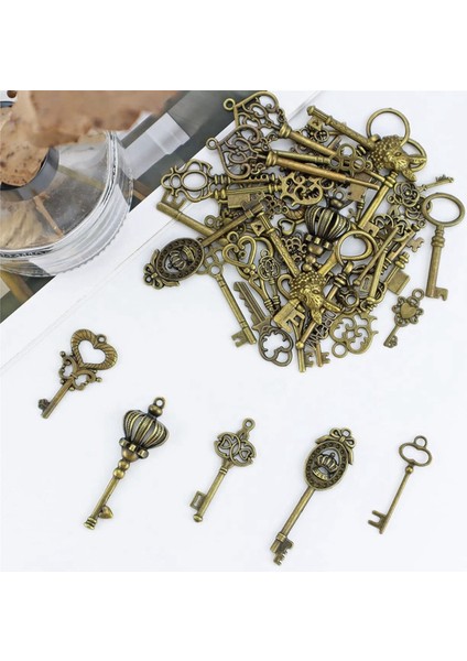 46 Adettakım Mix Kit Eski Görünümlü Retro Antik Pirinç Bronz Dekoratif (Yurt Dışından) fiyatları