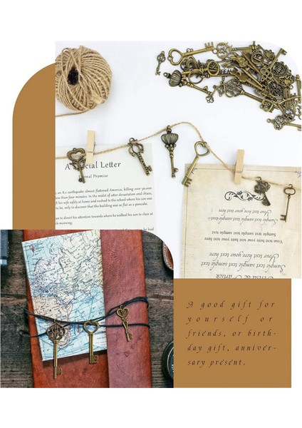 46 Adettakım Mix Kit Eski Görünümlü Retro Antik Pirinç Bronz Dekoratif (Yurt Dışından) indirimleri