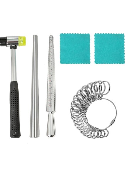 Yüzük Ölçü Aleti 27 Parça Daire Modelleri ile Mandrel Ölçme Aleti (Yurt Dışından)