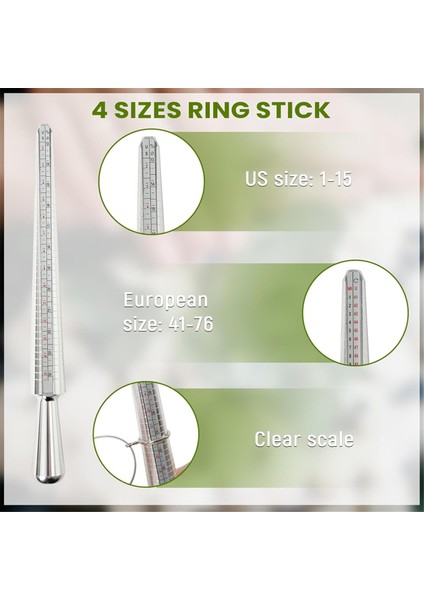 Yüzük Ölçü Aleti 27 Parça Daire Modelleri ile Mandrel Ölçme Aleti (Yurt Dışından) fiyatları