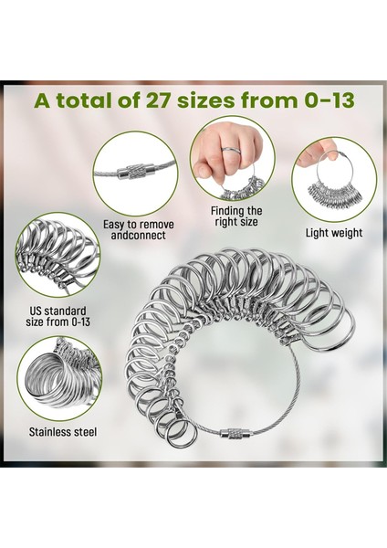 Yüzük Ölçü Aleti 27 Parça Daire Modelleri ile Mandrel Ölçme Aleti (Yurt Dışından) fırsatları