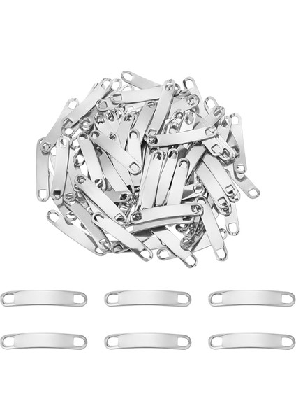 100 Adet Damgalama Boş Etiket 34MM Paslanmaz Çelik Bağlantı (Yurt Dışından)