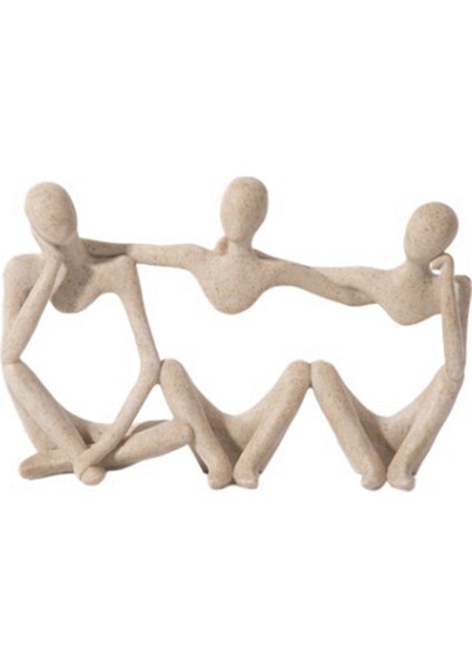 Iskandinav Soyut Mini Altın Figürler Heykel Heykeli Ev B (Yurt Dışından)