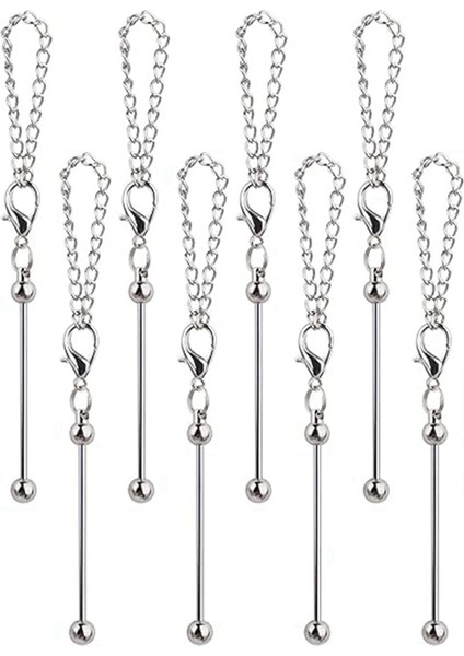 8 Adet Boncuklu Bardak Takıları Metal Bardak Zincir Dekorasyonu Bardak Dıy El Sanatları Için (Yurt Dışından)