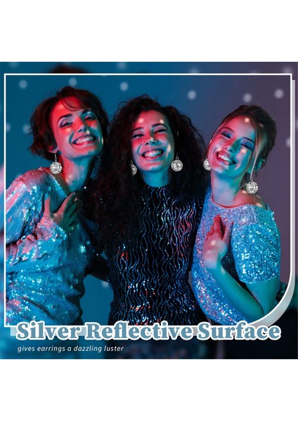 12 Çift Kadın Disko Topu Küpe 60'lar Ayna Topu Küpe Gümüş (Yurt Dışından) modelleri