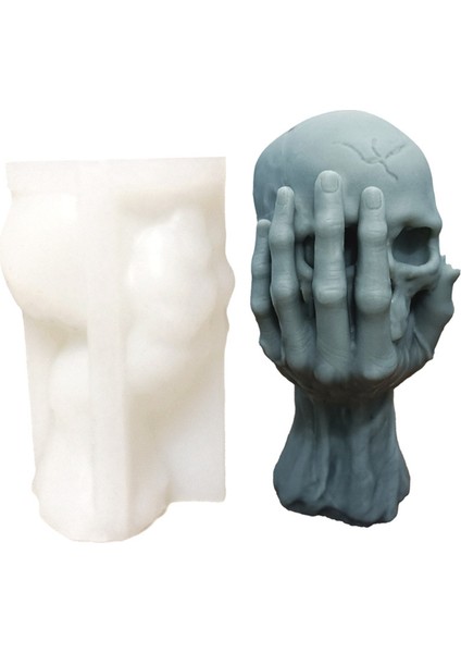 Kafatası Silikon Mum Kalıbı Cadılar Bayramı Dekorasyonu Alçı El Sanatları (Yurt Dışından) fiyatları