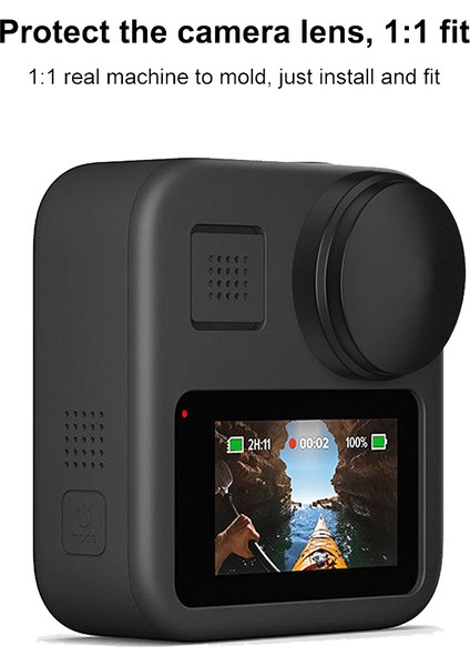 Gopro Max Için Yumuşak Silikon Kapak Tpu Kauçuk Lens Kapatma Başlığı Gopro Max Için Spor Eylem Kamera Aksesuarları (Yurt Dışından)