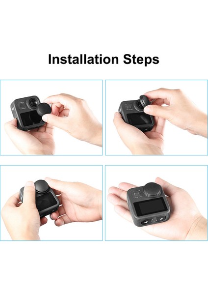Gopro Max Için Yumuşak Silikon Kapak Tpu Kauçuk Lens Kapatma Başlığı Gopro Max Için Spor Eylem Kamera Aksesuarları (Yurt Dışından)