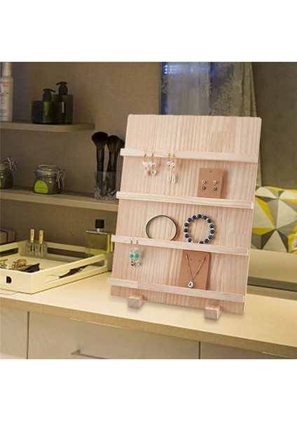 4 Katlı Ahşap Küpe Sergileme Standı Mücevher Saklama Yuvaları ile (Yurt Dışından) fırsatları