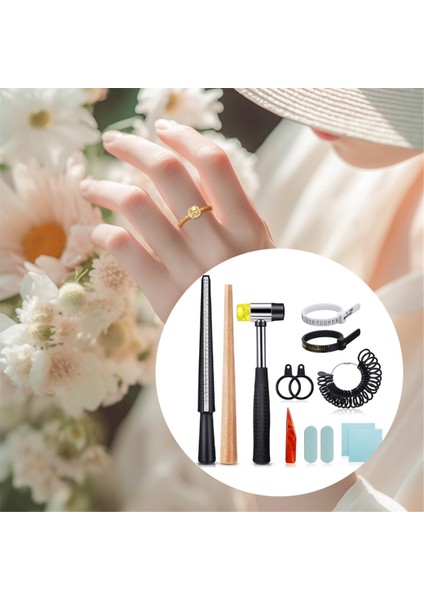 Yüzük Ölçüsü Ölçme Alet Kemeri 11 Parça Yüzük Mandrel Seti (Yurt Dışından) fırsatları