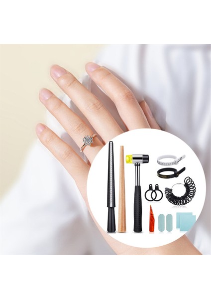 Yüzük Ölçüsü Ölçme Alet Kemeri 11 Parça Yüzük Mandrel Seti (Yurt Dışından) indirimleri