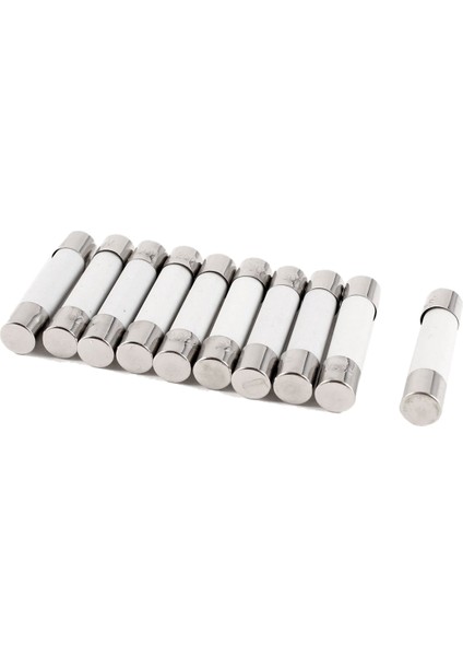 10 Adet 250V 30A 6X30MM Silindirik Seramik Boru Sigorta Bağlantısı (Yurt Dışından)