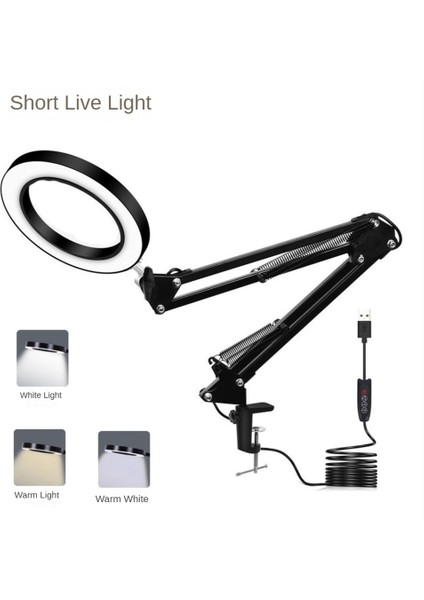 LED Katlanır Konsol Braketi Göz Koruması Dolgu Işığı Ayarlanabilir LED USB Masa Lambası, 5x LED Büyüteç(Ler) (Yurt Dışından) fırsatları