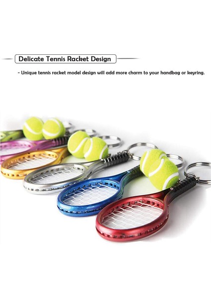 12 Adet Mini Tenis Raketi Anahtarlık Anahtarlık Bölünmüş Halka Anahtarlık (Yurt Dışından) fiyatları