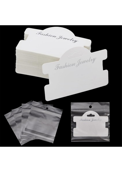 100 Adet Çantalı Bilezik Sergileme Kartları Beyaz (Yurt Dışından) fiyatları