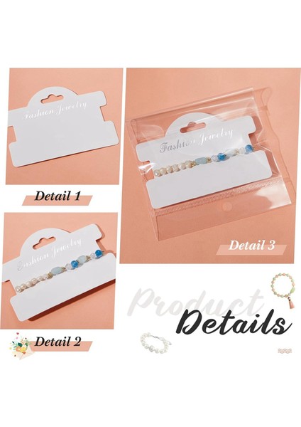 100 Adet Çantalı Bilezik Sergileme Kartları Beyaz (Yurt Dışından) fırsatları