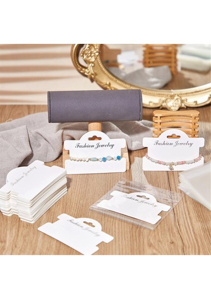 100 Adet Çantalı Bilezik Sergileme Kartları Beyaz (Yurt Dışından) indirimleri