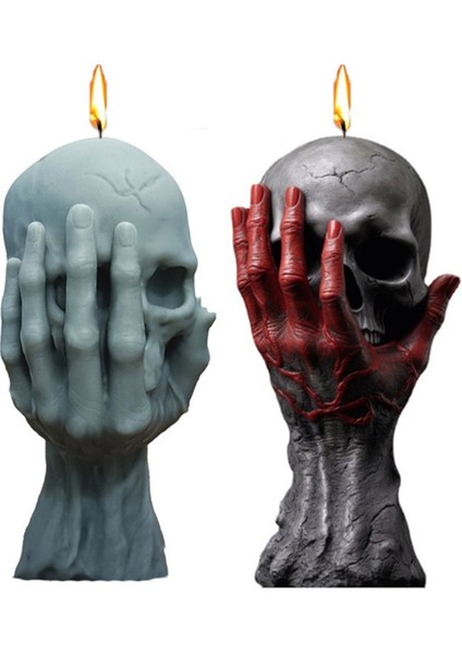 Kafatası Silikon Mum Kalıbı Cadılar Bayramı Dekorasyonu Alçı El Sanatları (Yurt Dışından) fırsatları