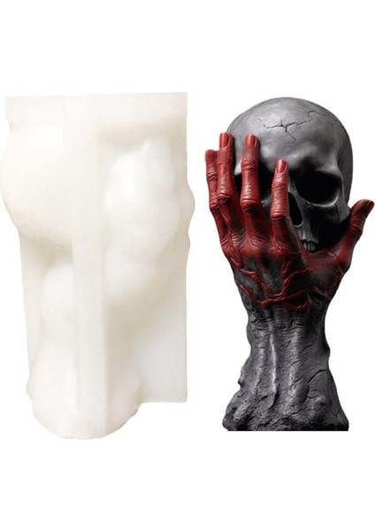 Kafatası Silikon Mum Kalıbı Cadılar Bayramı Dekorasyonu Alçı El Sanatları (Yurt Dışından) indirimleri