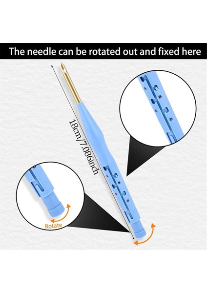 18 Parça Delgeç Iğnesi Seti Ayarlanabilir Delgeç Iğnesi Aracı (Yurt Dışından) fiyatları