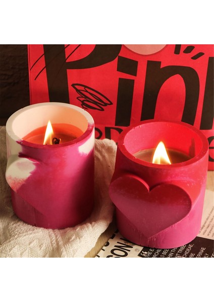 3 Adet Aşk Kupası Silikon Kalıp Beton Kalp Mum Kavanozu (Yurt Dışından) modelleri