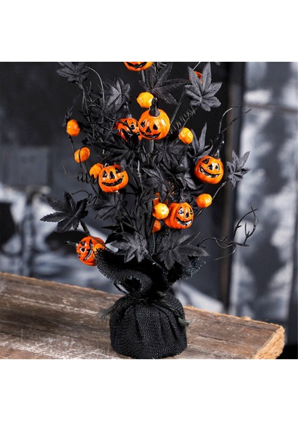 Cadılar Bayramı Süslemeleri Siyah Korkunç Balkabağı Akçaağaç Yaprağı Dekorasyon Ağacı (Yurt Dışından) fiyatları