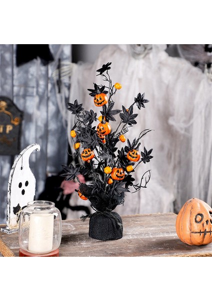 Cadılar Bayramı Süslemeleri Siyah Korkunç Balkabağı Akçaağaç Yaprağı Dekorasyon Ağacı (Yurt Dışından) fırsatları