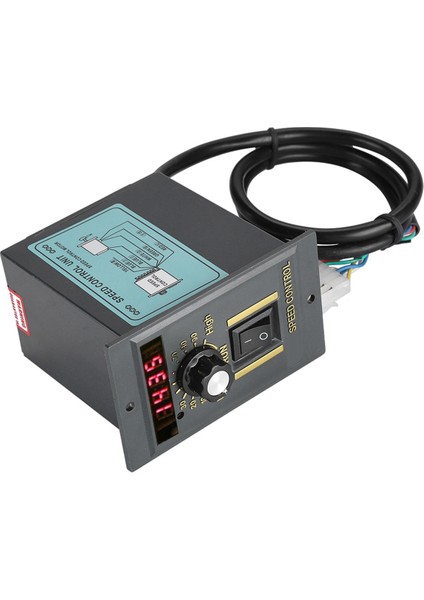 Ac 220V 50Hz 15-400W Motor Hız Kontrol Cihazı Dijital Ayarlanabilir Kademesiz Motor Hız Kontrol Cihazı 0-1450RPM (Yurt Dışından)
