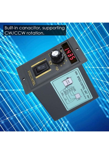 Ac 220V 50Hz 15-400W Motor Hız Kontrol Cihazı Dijital Ayarlanabilir Kademesiz Motor Hız Kontrol Cihazı 0-1450RPM (Yurt Dışından) fiyatları