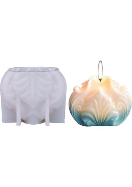 3D Kabuk Şekilli Mum Silikon Kalıp Kabuk Kek Çikolata Kalıbı A (Yurt Dışından)