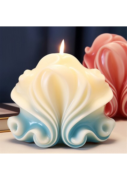 3D Kabuk Şekilli Mum Silikon Kalıp Kabuk Kek Çikolata Kalıbı A (Yurt Dışından) fırsatları