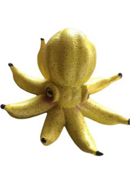 Ahtapot Heykeli Komik Muz Ahtapot Heykeli Dekoratif Sevimli Sarı (Yurt Dışından)