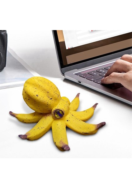 Ahtapot Heykeli Komik Muz Ahtapot Heykeli Dekoratif Sevimli Sarı (Yurt Dışından) fırsatları