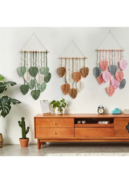 Duvara Asılan Boho Oda Ev Dekoru Dokuma Estetik Duvar Gobleni Yeşil (Yurt Dışından) fiyatları