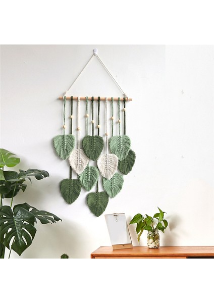 Duvara Asılan Boho Oda Ev Dekoru Dokuma Estetik Duvar Gobleni Yeşil (Yurt Dışından) modelleri